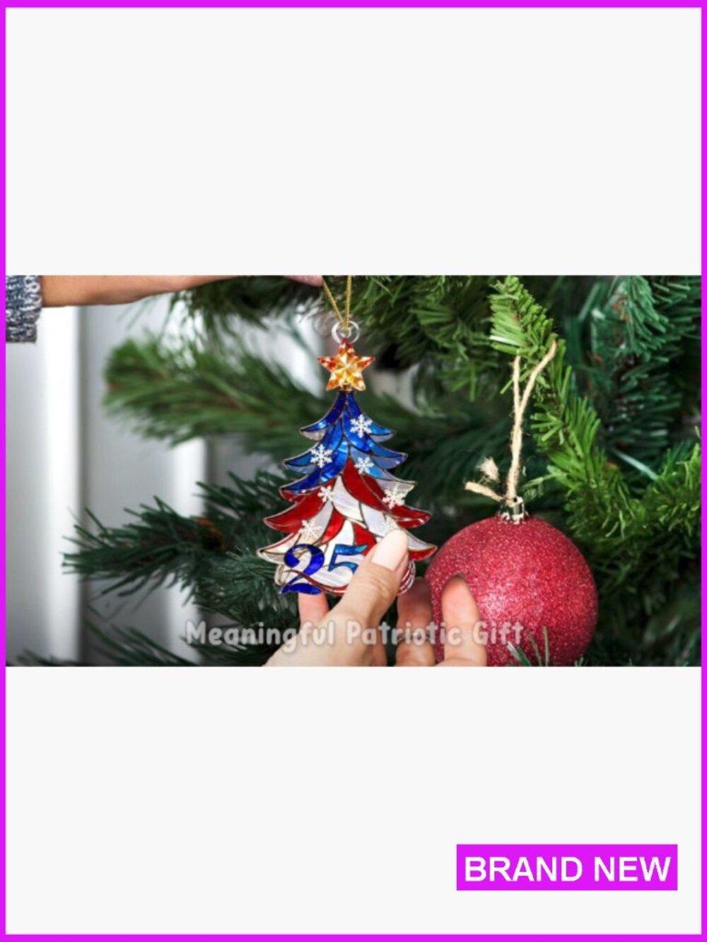 USA 250th Anniversary Acrylic Bell Ornament Patriotic Decor Home Accent Hanging - Picture 7 of 7